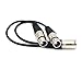 JLTPH XLR Splitter Cable, DMX Cable for Microphone, Y Cable Balanced Microphone Splitter Cord Audio Adaptor, 3Pin XLR 2 Female to 1 Male