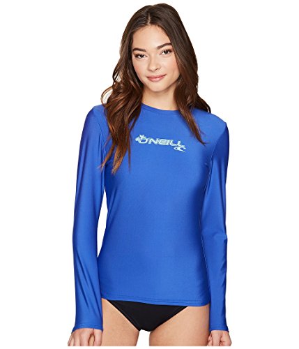 O'Neill Women's Basic Skins Upf 50+ Long Sleeve Sun Shirt, Tahitian Blue, X-Small