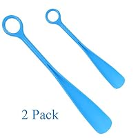 Plastic Shoe Horn, Shoe Horns for Men, Women, Kids, Seniors and Pregnancy, Boots(Blue 2 Packs 12 & 18 INCH)