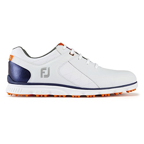 FootJoy Men's Pro SL Golf Shoes 53533 - White/Navy/Orange - 11 - Medium