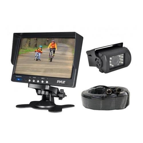 PYLE PLCMTR71 Weatherproof Backup Camera System with 7---- LCD Color Monitor & IR Night Vision Camera