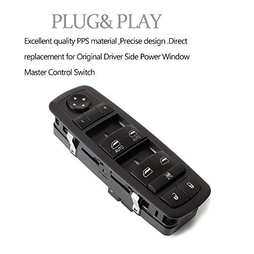 Tepeng Front Left Side Power Window Master Window Switch for Dodge Charger Chrysler 200 C S 300C S Ram 1500 2500 3500 4500 5500 4 Door,OE# 68231805AA 68139805AB 68139805AA 56046823AC