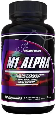 M1 Alpha by AndroPharm, 60 capsules, build muscle fast by AndroPharm