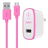 Belkin MIXIT Home and Travel Wall Charger with 4-Foot Micro USB ChargeSync Cable (Compatible with Amazon Fire Phone) - 2.1 AMP (Pink)