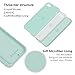 SURPHY Designed for iPhone SE Case, iPhone 8 Case, iPhone 7 Case, Liquid Silicone Phone Case for iPhone se 3rd 2nd SE 2022 SE 2020, Mint Green