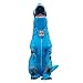 Kids T-Rex Dinosaur Inflatable Costume Halloween Cosplay Blow Up Suit Fancy Dress Outfit for Child (Kids, Blue)