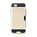 iPhone 7 Case, Moonmini Wallet Card Slot Holder Heavy Duty Shockproof Hybrid Dual Layer Slim Fit Protective Cover for iPhone 7 - Golden