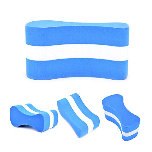 Aland Foam Pull Buoy EVA Float Kick Legs Board Kids Adults Pool Swimming Safety Board Swimming Character Floating Board Adult Children Clip Leg Training Blue+White