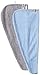 Turbie Twist 2-Pack Microfiber Hair Towel for Beauty, Travel, Gifting - Hair Wrap Turban for Straight, Wavy & Curly Hair - Premium Hair Care - Grey & Blue