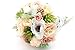 Yokoke Wedding Bridal Bridesmaid Bouquet Artificial White Peony Flowers Berry Holding Flowers for Wedding Church Party Home Decor (Bouquet)