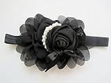 Baby Girl Rose Headband Photo Prop (Hand-made with love) (Pack of 1-Black)