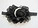 Baby Girl Rose Headband Photo Prop (Hand-made with love) (Pack of 1-Black)