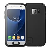 Galaxy S7 Waterproof Case, Vcloo 6.6ft Underwater Case for Galaxy S7, Dust Proof, Snow Proof, Shock Proof, Heavy Duty Touch Screen Protective Carrying Case Cover for Galaxy S7, 5.1 Inches (Black)