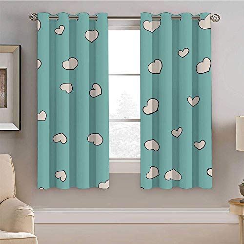 Bohogift Dise O Corazones Wide Blackout Curtain 84 Long Bedroom