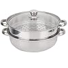 2-laags stoom,RVS kookgerei 27cm/11in 2-laags stoomboot pot dubbele ketel soep stoompot