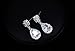 UMODE Teardrop Halo Cubic Zirconia CZ Dangle Drop Earrings for Women 1.15 In