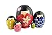 Winterworm Cute Japanese Little Girls Wear Kimono Pattern Egg Shape Handmade Wooden Russian Nesting Doll Matryoshka Kokeshi Set 5 Piece for Kids Toy Birthday Christmas Home Decoration