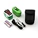 Concord Jade Green Fingertip Pulse Oximeter - Blood Oxygen Saturation Monitor with Silicon Cover, Batteries, Carrying Case and Lanyard