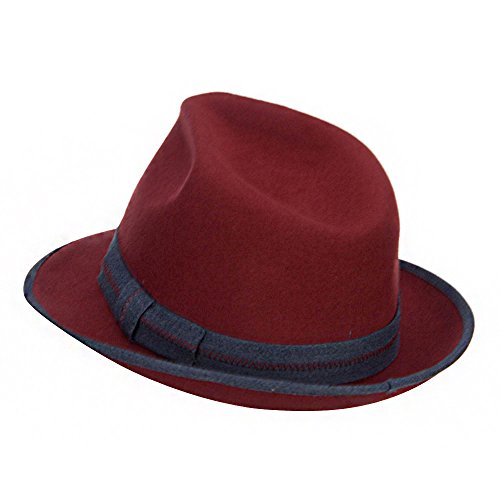 Women's Wool Felt Band Fedora - Apricot OSFM