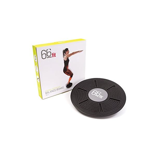 66fit-Wobble-Balance-Board-36cm-Includes-Balance-Training-Ebook-Ankle-Knee-Back-Hip-Exercise-Strength-Training-Black-Speed-Reaction-Ball-7cm-Speed-Agility-Sports-Reflex-Training-Fitness 66fit Wobble Balance Board 36cm - Includes Balance Training Ebook - Ankle Knee Back Hip Exercise Strength Training…