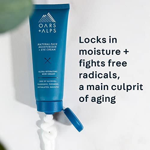 Oars + Alps Natural Face Moisturizer and Eye Cream, Hydrates Skin with Shea Butter and Jojoba
