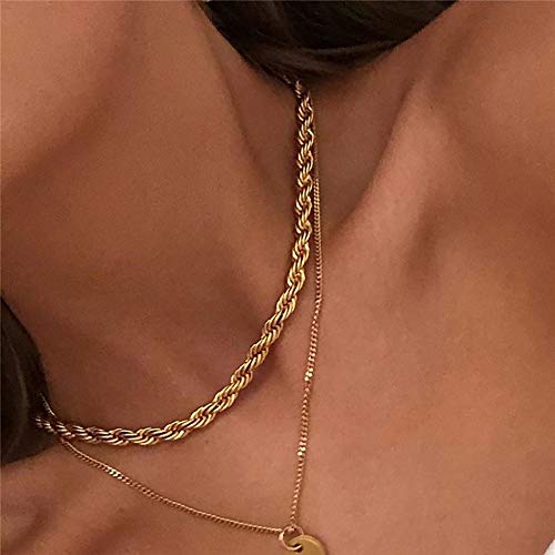 JAYUMO 18K Gold Plated Chain Dainty 