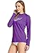 BALEAF Women's Long Sleeve Rashguard Swim Shirt Surf Top Sun Protection UPF 50+ Purple Size XL