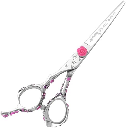 Washi Beauty - Lefty Pink Rosebud 5.5” Convex Edge Offset Hair Shear / Scissor
