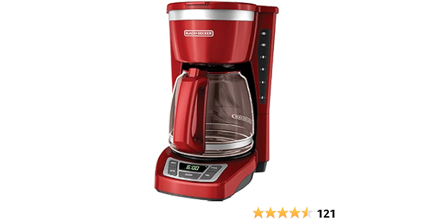 Cafetera Programable Black \u0026 Decker Color Rojo CM2021R – Chaping E-store