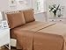Lux Decor Collection Bed Sheet Set – 4 PC Bed Sheets - Brushed Microfiber - (Queen Size, Checkered Brown)