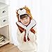 PULAMA Varied Animal Tiger Costume Gloves Scarf 3 in 1 Set Tiger Hat Cap Animal Hood Hat Costume Tiger Toy Hood with Tiger Scarf for Girls and Boys Alike