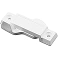 Prime-Line F 2666 Sash Lock, 3/8 In. Latch Projection, Fits Vinyl and Aluminum Sliding Windows, Vinyl Composite Material, White, Smooth Finish, (Single Pack)