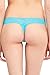 Mamia Basic Cotton Thong Panty w/ Ruched Trim 6pk (Rainbow Lace Trim)