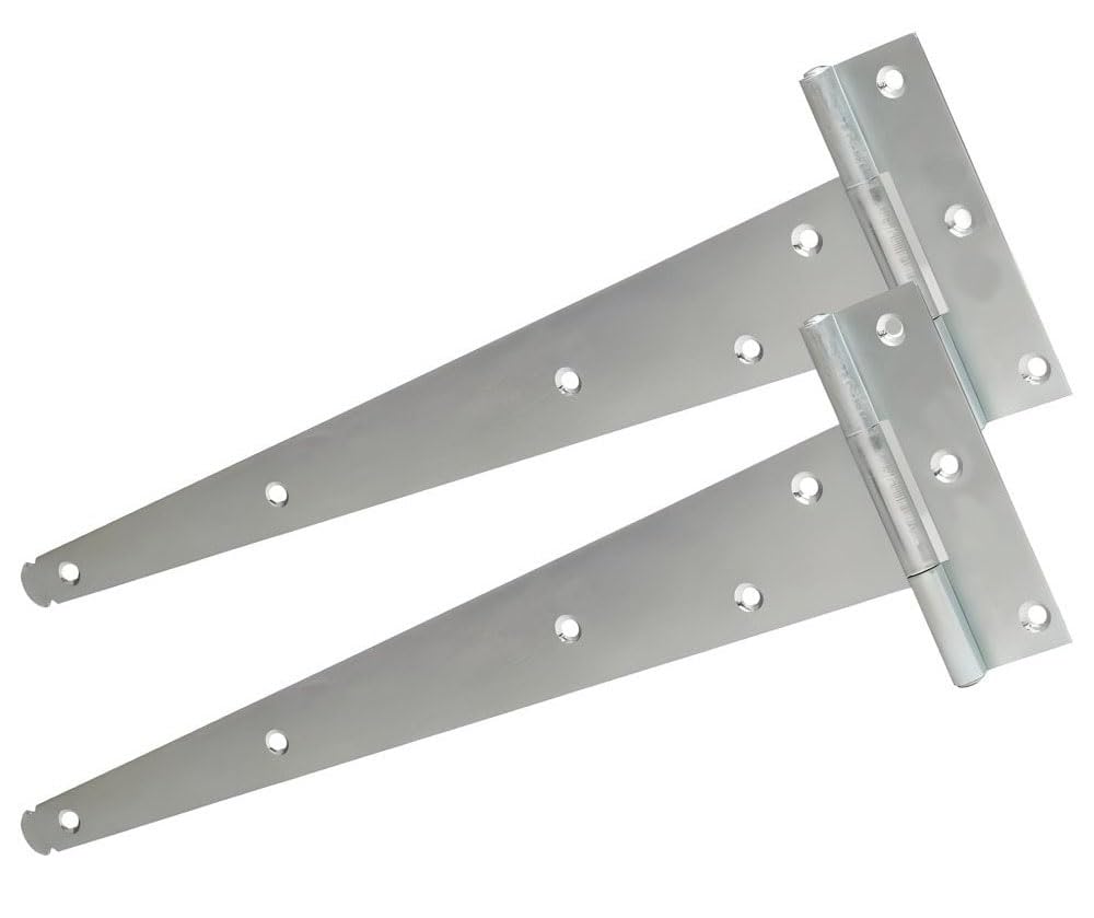 Merriway BH02021 Tee Hinge, Bright Zinc Plated 250 mm (10 inch) , Pack of 2 Piece