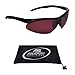 proSPORT Rose Pink Tinted Polarized Sport Sunglass Durable TR90 Black Frame Non Slip Rubber Nose & Ear Pieces.