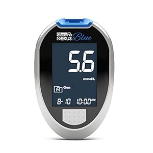 GlucoRx Nexus Blue Blood Glucose Monitoring System (Bluetooth)