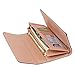 ALALEI Womens Leather Clutch Crown Wallet Long Trifold Organizer Wallet Credit Card (Black)