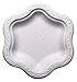 AURA eco-packaging SUGARFIBER 7-inch Compostable Disposable Paper Plates, White Floral Acanthus Collection [100 COUNT]