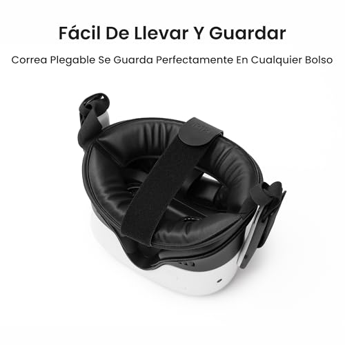 KIWI design K4 Flex Comfort Head Band for Meta Quest 3/3S, Adjustable Elite Strap with PU Foam for Comfort and Immersion in RV Games (No Battery)