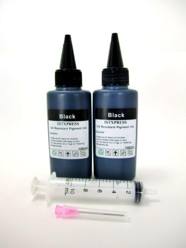 Ink Dynasty 200ML UV Resistant Black Dye Ink Refill Kit for Refillable cartridge Canon PIXMA IP-3600 IP-4600 IP-4700 MX-860 CIS CISS
