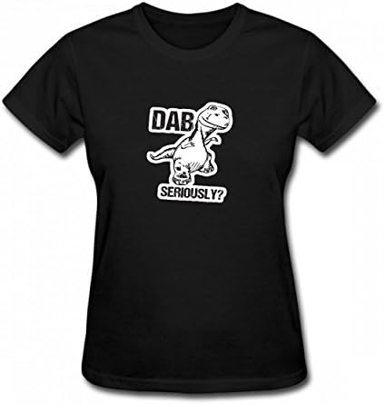 LNAUC Dabbing T Rex Serious Funny Tshirt Printed Cotton T-Shirts Tops Logo Best Quality Women's Tee Black