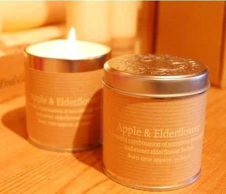 Handmade Tin Candle - Apple &amp; Elderflower By St Eval Candle Company