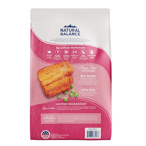 Natural Balance Limited Ingredient Adult GrainFree Dry Cat Food, Salmon & Green Pea Recipe, 10