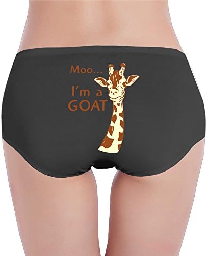 Msyspsc Moo, I'm A Goat Comfortable Women's Briefs Medium Black