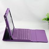 Deep Purple Leather Case with Bluetooth Wireless Keyboard For Apple iPad 2 3 4