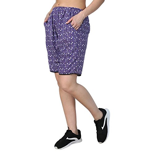 af affair purple cotton check shorts for girls & womens