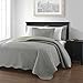 Chezmoi Collection Mesa 3-Piece Oversized Reversible Bedspread Coverlet Set (King, Gray/Sage)