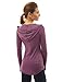 PattyBoutik Women's Hoodie Curve Hem Tunic Top (Heather Purple S)