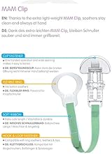 MAM Clip 2 Pack Soother Clips Adjustable Lightweight White Blue Strap view 2