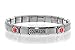Dolceoro Medical Alert ID Bracelet for Women and Men - Customize Fitting and Engraving - Stretchable Italian Modular Charm Link - Stainless Steel